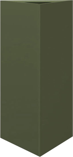 vidaXL - Plantenbak - driehoek - 40x34,5x70 - cm - staal - olijfgroen