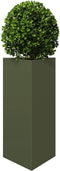 vidaXL - Plantenbak - driehoek - 40x34,5x70 - cm - staal - olijfgroen