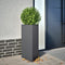 vidaXL - Plantenbak - driehoek - 40x34,5x70 - cm - staal - antracietkleurig