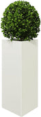 vidaXL - Plantenbak - driehoek - 40x34,5x70 - cm - staal - wit