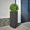 vidaXL - Plantenbak - driehoek - 40x34,5x70 - cm - staal - zwart