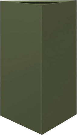 vidaXL - Plantenbak - driehoek - 50x43x75 - cm - staal - olijfgroen