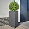 vidaXL - Plantenbak - driehoek - 50x43x75 - cm - staal - antracietkleurig