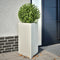 vidaXL - Plantenbak - driehoek - 50x43x75 - cm - staal - wit