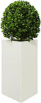 vidaXL - Plantenbak - driehoek - 50x43x75 - cm - staal - wit