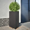 vidaXL - Plantenbak - driehoek - 50x43x75 - cm - staal - zwart