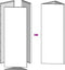 vidaXL - Plantenbak - driehoekig - 30x26x75 - cm - weervast - staal