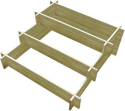 vidaXL - Plantenbak - drielaags - 90x90x35 - cm - geïmpregneerd - hout