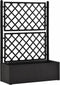 vidaXL - Plantenbak - hoog - met - latwerk - en - zelfbewateringssysteem - antraciet