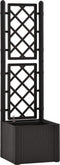vidaXL - Plantenbak - hoog - met - latwerk - en - zelfbewateringssysteem - antraciet