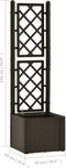 vidaXL - Plantenbak - hoog - met - latwerk - en - zelfbewateringssysteem - mokka