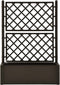 vidaXL - Plantenbak - hoog - met - latwerk - en - zelfbewateringssysteem - mokka