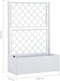 vidaXL - Plantenbak - hoog - met - latwerk - en - zelfbewateringssysteem - wit