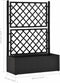 vidaXL - Plantenbak - hoog - met - latwerk - en - zelfbewateringssysteem - antraciet