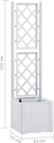 vidaXL - Plantenbak - hoog - met - latwerk - en - zelfbewateringssysteem - wit