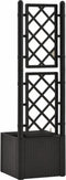 vidaXL - Plantenbak - hoog - met - latwerk - en - zelfbewateringssysteem - antraciet