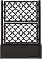 vidaXL - Plantenbak - hoog - met - latwerk - en - zelfbewateringssysteem - antraciet