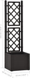 vidaXL - Plantenbak - hoog - met - latwerk - en - zelfbewateringssysteem - antraciet