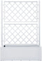 vidaXL - Plantenbak - hoog - met - latwerk - en - zelfbewateringssysteem - wit