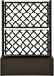 vidaXL - Plantenbak - hoog - met - latwerk - en - zelfbewateringssysteem - mokka
