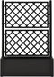 vidaXL - Plantenbak - hoog - met - latwerk - en - zelfbewateringssysteem - antraciet