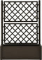 vidaXL - Plantenbak - hoog - met - latwerk - en - zelfbewateringssysteem - mokka