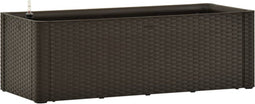 vidaXL - Plantenbak - hoog - met - zelfbewateringssysteem - 100x43x33 - cm - mokka