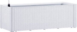 vidaXL - Plantenbak - hoog - met - zelfbewateringssysteem - 100x43x33 - cm - wit