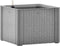 vidaXL - Plantenbak - hoog - met - zelfbewateringssysteem - 43x43x33 - cm - grijs