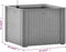 vidaXL - Plantenbak - hoog - met - zelfbewateringssysteem - 43x43x33 - cm - grijs