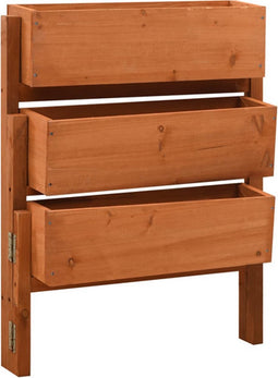 vidaXL - Plantenbak - inklapbaar - 60x14x75 - cm - massief - vurenhout - oranje