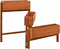 vidaXL - Plantenbak - inklapbaar - 60x14x75 - cm - massief - vurenhout - oranje