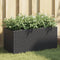 vidaXL - Plantenbak - met - 2 - potten - 72x30x32 - cm - poly - rattan - zwart