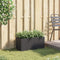 vidaXL - Plantenbak - met - 2 - potten - 72x30x32 - cm - poly - rattan - zwart