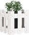 vidaXL - Plantenbak - met - hekontwerp - 30x30x30 - cm - massief - grenenhout - wit