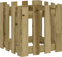 vidaXL - Plantenbak - met - hekontwerp - 40x40x40 - cm - geïmpregneerd - grenenhout