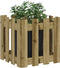 vidaXL - Plantenbak - met - hekontwerp - 40x40x40 - cm - geïmpregneerd - grenenhout