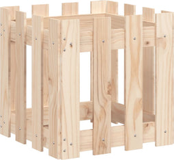 vidaXL - Plantenbak - met - hekontwerp - 40x40x40 - cm - massief - grenenhout