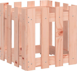 vidaXL - Plantenbak - met - hekontwerp - 40x40x40 - cm - massief - douglashout