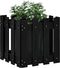 vidaXL - Plantenbak - met - hekontwerp - 40x40x40 - cm - massief - grenenhout - zwart