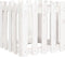 vidaXL - Plantenbak - met - hekontwerp - 50x50x50 - cm - massief - grenenhout - wit