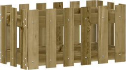 vidaXL - Plantenbak - met - hekontwerp - 60x30x30 - cm - geïmpregneerd - grenenhout