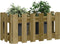 vidaXL - Plantenbak - met - hekontwerp - 60x30x30 - cm - geïmpregneerd - grenenhout