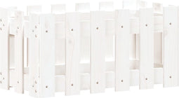 vidaXL - Plantenbak - met - hekontwerp - 60x30x30 - cm - massief - grenenhout - wit