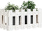 vidaXL - Plantenbak - met - hekontwerp - 60x30x30 - cm - massief - grenenhout - wit