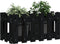 vidaXL - Plantenbak - met - hekontwerp - 60x30x30 - cm - massief - grenenhout - zwart