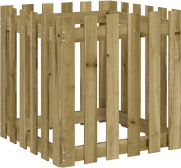vidaXL - Plantenbak - met - hekontwerp - 60x60x60 - cm - geïmpregneerd - grenenhout
