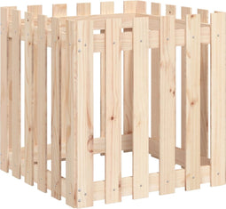 vidaXL - Plantenbak - met - hekontwerp - 60x60x60 - cm - massief - grenenhout