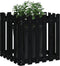 vidaXL - Plantenbak - met - hekontwerp - 60x60x60 - cm - massief - grenenhout - zwart