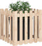 vidaXL - Plantenbak - met - hekontwerp - 60x60x60 - cm - massief - grenenhout